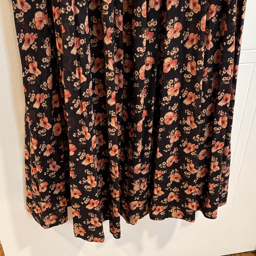 Doen Black and Pink Floral Maxi Dress - Picture 7 of 11